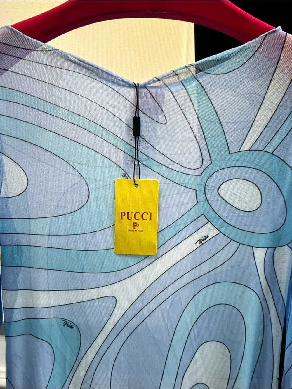 Emilio Pucci Light Blue & White Marble-Print Maxi Dress - Picture 5 of 8